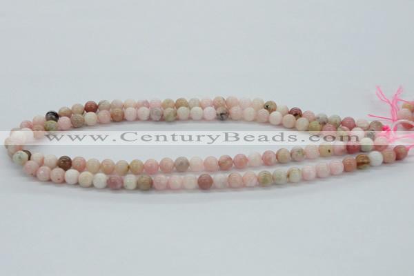 COP24 7mm smooth round natural pink opal beads Wholesale