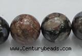 COP250 15.5 inches 20mm round natural grey opal gemstone beads