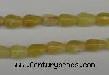 COP337 15.5 inches 6*9mm teardrop yellow opal gemstone beads