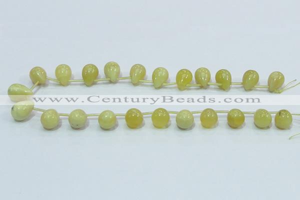 COP357 15.5 inches 13*18mm teardrop yellow opal gemstone beads