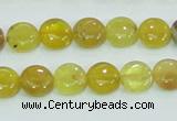 COP359 15.5 inches 10mm coin yellow opal gemstone beads wholesale