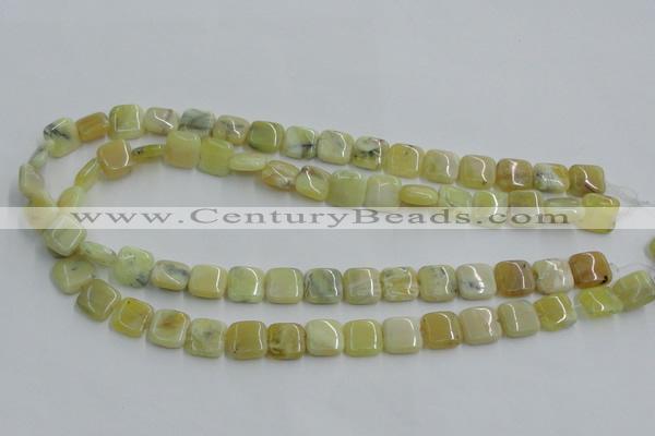 COP372 15.5 inches 12*12mm square yellow opal gemstone beads