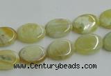 COP376 15.5 inches 10*14mm oval yellow opal gemstone beads wholesale