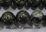 COP458 15.5 inches 18mm round natural grey opal gemstone beads