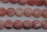 COP77 15.5 inches 10mm flat round natural pink opal gemstone beads