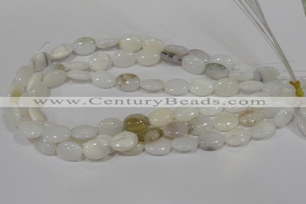 COP907 15.5 inches 13*18mm oval natural white opal gemstone beads