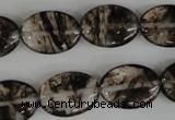 COV145 15.5 inches 13*18mm oval watermelon black beads wholesale