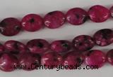 COV30 15.5 inches 8*10mm oval sesame red jasper beads wholesale