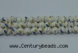 CPB592 15.5 inches 8mm round Painted porcelain beads