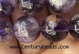 CPC613 15.5 inches 12mm round purple phantom quartz beads