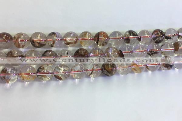 CPC652 15.5 inches 8mm round yellow phantom quartz beads