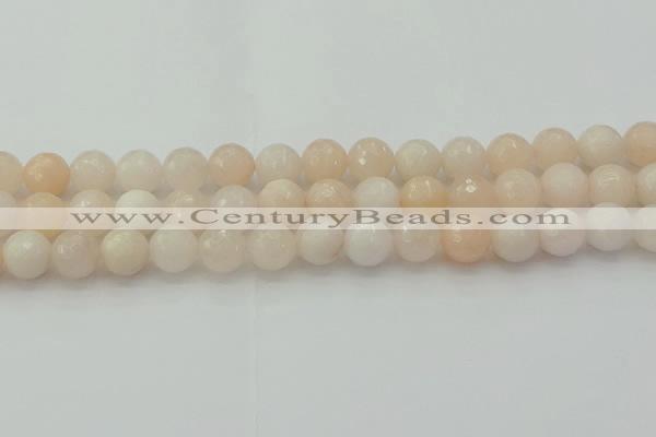 CPI213 15.5 inches 10mm faceted round pink aventurine jade beads