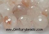 CPQ25 15.5 inches 12mm faceted round natural pink quartz beads