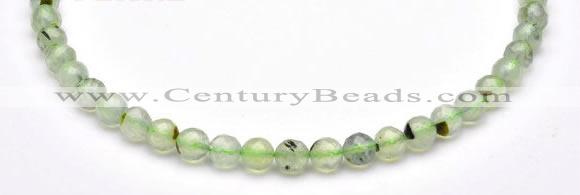 CPR05 A+ grade 8mm faceted round natural prehnite stone beads