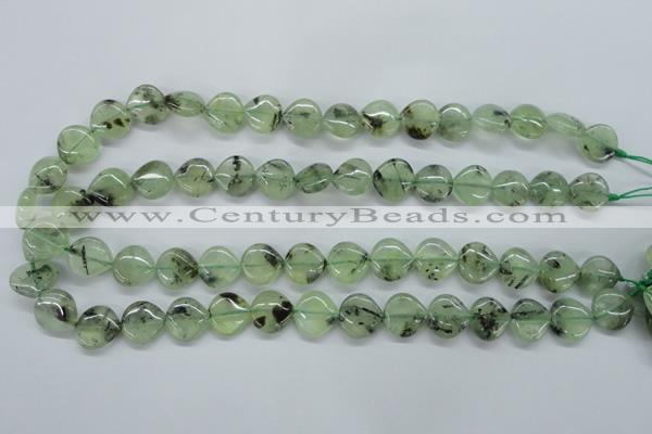 CPR230 15.5 inches 14*14mm heart natural prehnite beads wholesale