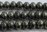 CPY422 15.5 inches 4*6mm rondelle pyrite gemstone beads