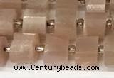 CRB1058 15.5 inches 5*8mm - 6*8mm faceted tyre moonstone beads