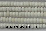 CRB109 15.5 inches 2.5*4mm faceted rondelle white agate beads