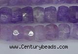 CRB1271 15.5 inches 5*8mm faceted rondelle lavender amethyst beads