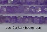 CRB1274 15.5 inches 4*6mm faceted rondelle lavender amethyst beads