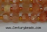 CRB1290 15.5 inches 4*6mm faceted rondelle moonstone beads