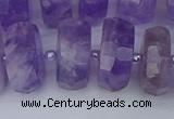 CRB1335 15.5 inches 8*18mm faceted rondelle lavender amethyst beads