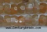 CRB1469 15.5 inches 5*8mm faceted rondelle moonstone beads