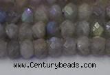 CRB1852 15.5 inches 4*6mm faceted rondelle labradorite beads