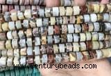 CRB2180 15.5 inches 9mm - 10mm faceted tyre crazy lace agate beads