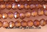 CRB2213 15.5 inches 2*3mm faceted rondelle orange garnet beads