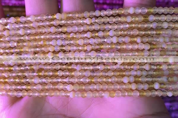 CRB2216 15.5 inches 2*3mm faceted rondelle yellow opal beads