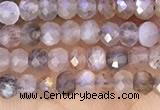 CRB2219 15.5 inches 2*3mm faceted rondelle moonstone beads