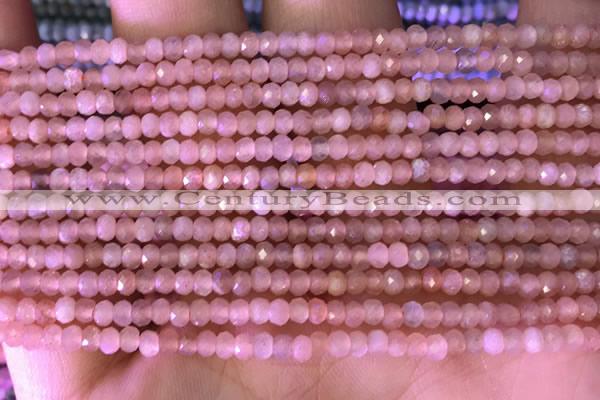 CRB2221 15.5 inches 2*3mm faceted rondelle moonstone beads