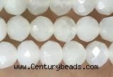 CRB2255 15.5 inches 3*4mm faceted rondelle white moonstone beads