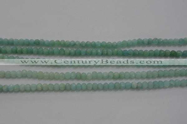 CRB226 15.5 inches 2.5*4mm faceted rondelle amazonite beads