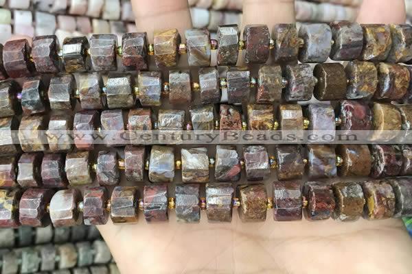 CRB2306 15.5 inches 8mm - 9mm faceted tyre pietersite beads