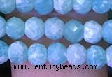 CRB2669 15.5 inches 3*4mm faceted rondelle amazonite beads