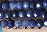 CRB3162 15.5 inches 2.5*4mm faceted rondelle tiny sapphire beads