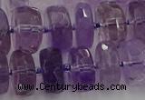 CRB567 15.5 inches 8*14mm faceted rondelle amethyst beads