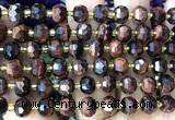 CRB6008 15 inches 6*8mm faceted rondelle red tiger eye beads