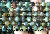 CRB6042 15 inches 6*8mm faceted rondelle Indian agate beads