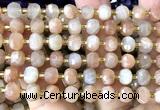 CRB6084 15 inches 6*8mm faceted rondelle moonstone beads