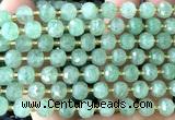CRB6089 6*8mm faceted rondelle green strawberry quartz beads