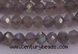 CRB719 15.5 inches 3*4mm faceted rondelle labradorite beads