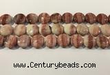 CRC1070 15.5 inches 20mm flat round rhodochrosite beads