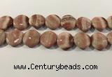 CRC1072 15.5 inches 25mm flat round rhodochrosite beads