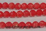 CRC512 15.5 inches 8mm faceted round synthetic rhodochrosite beads