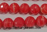 CRC514 15.5 inches 12mm faceted round synthetic rhodochrosite beads