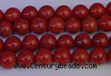 CRE310 15.5 inches 4mm round red jasper beads wholesale