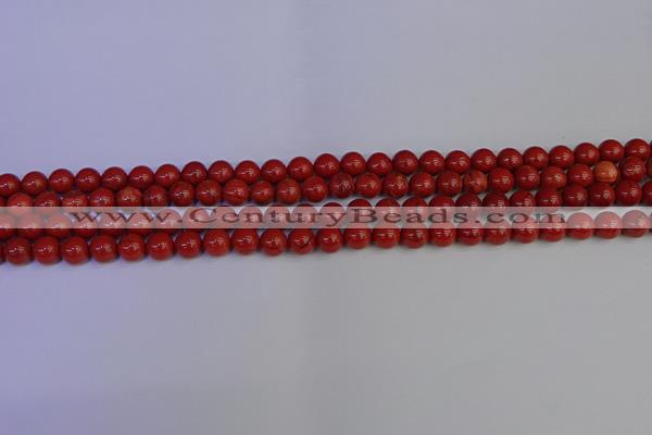 CRE310 15.5 inches 4mm round red jasper beads wholesale